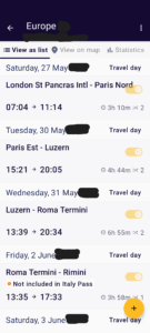 train travel, Eurail